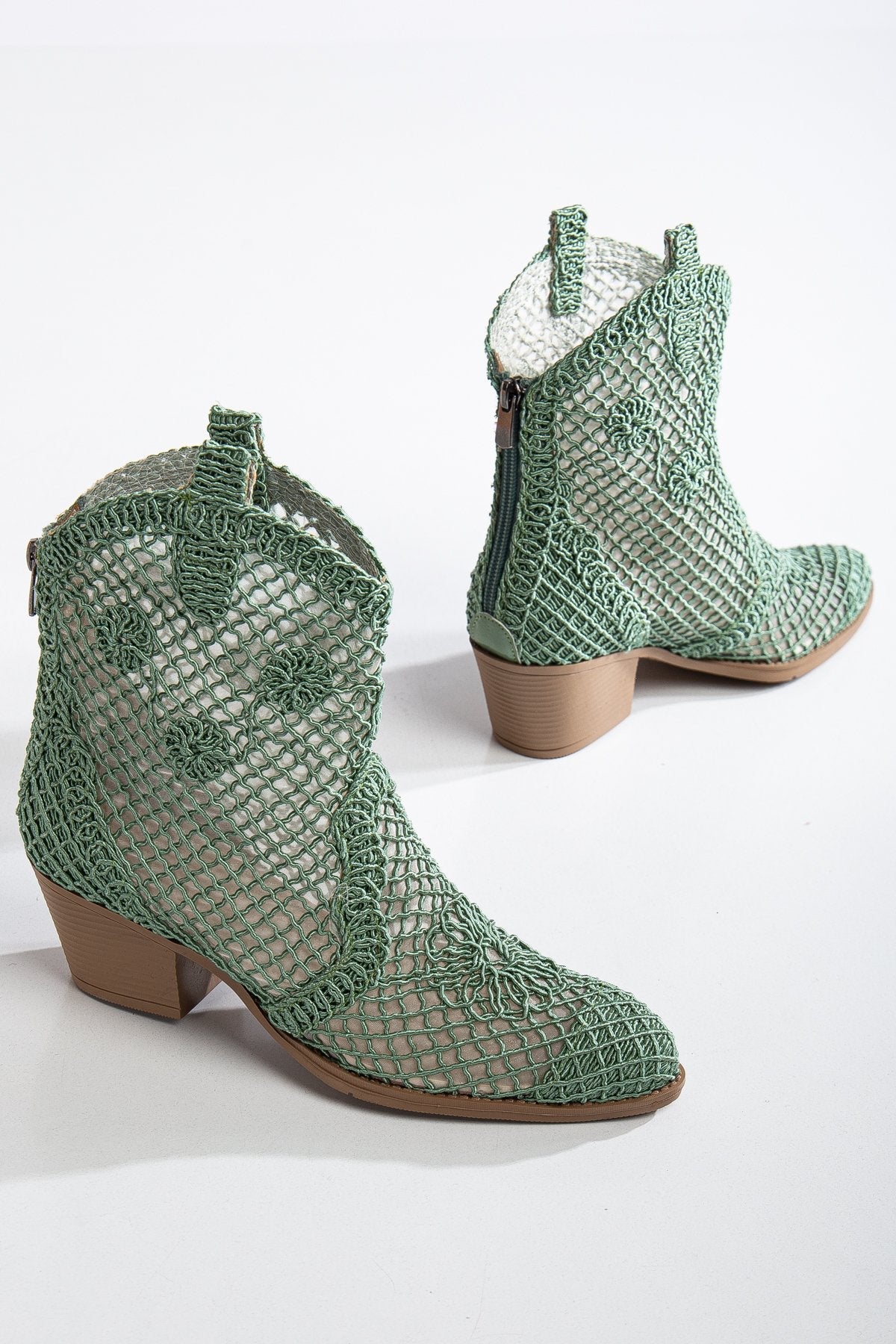 Luftige Sommer-Cowboy Boots für Damen – Häkel Ankle Boots für Hochzeit, Alltag & heiße Tage - Ms Sucra