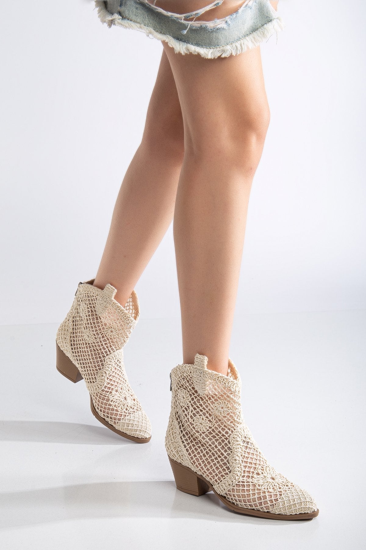 Luftige Sommer-Cowboy Boots für Damen – Häkel Ankle Boots für Hochzeit, Alltag & heiße Tage - Ms Sucra