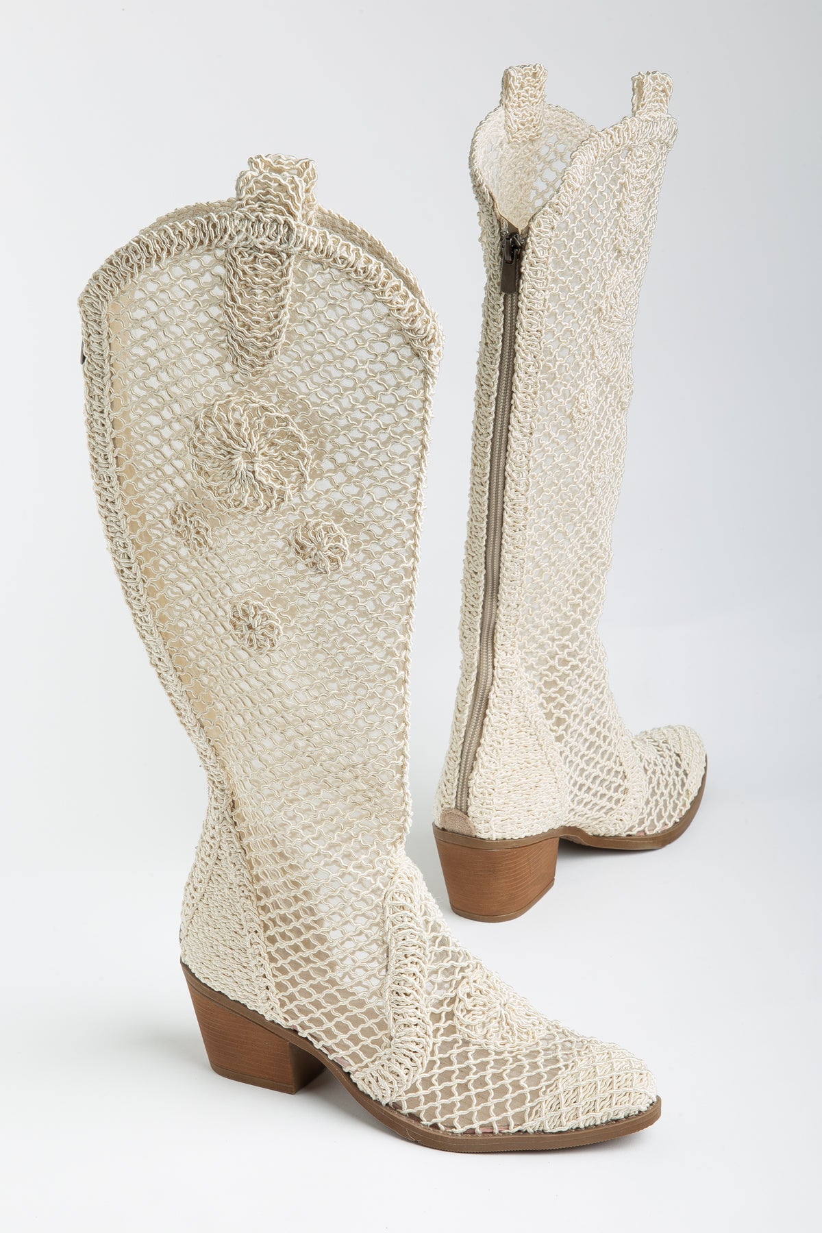 Luftige Sommer-Cowboystiefel für Damen – Häkel Western Boots für Hochzeit, Alltag & heiße Tage - Ms Sucra