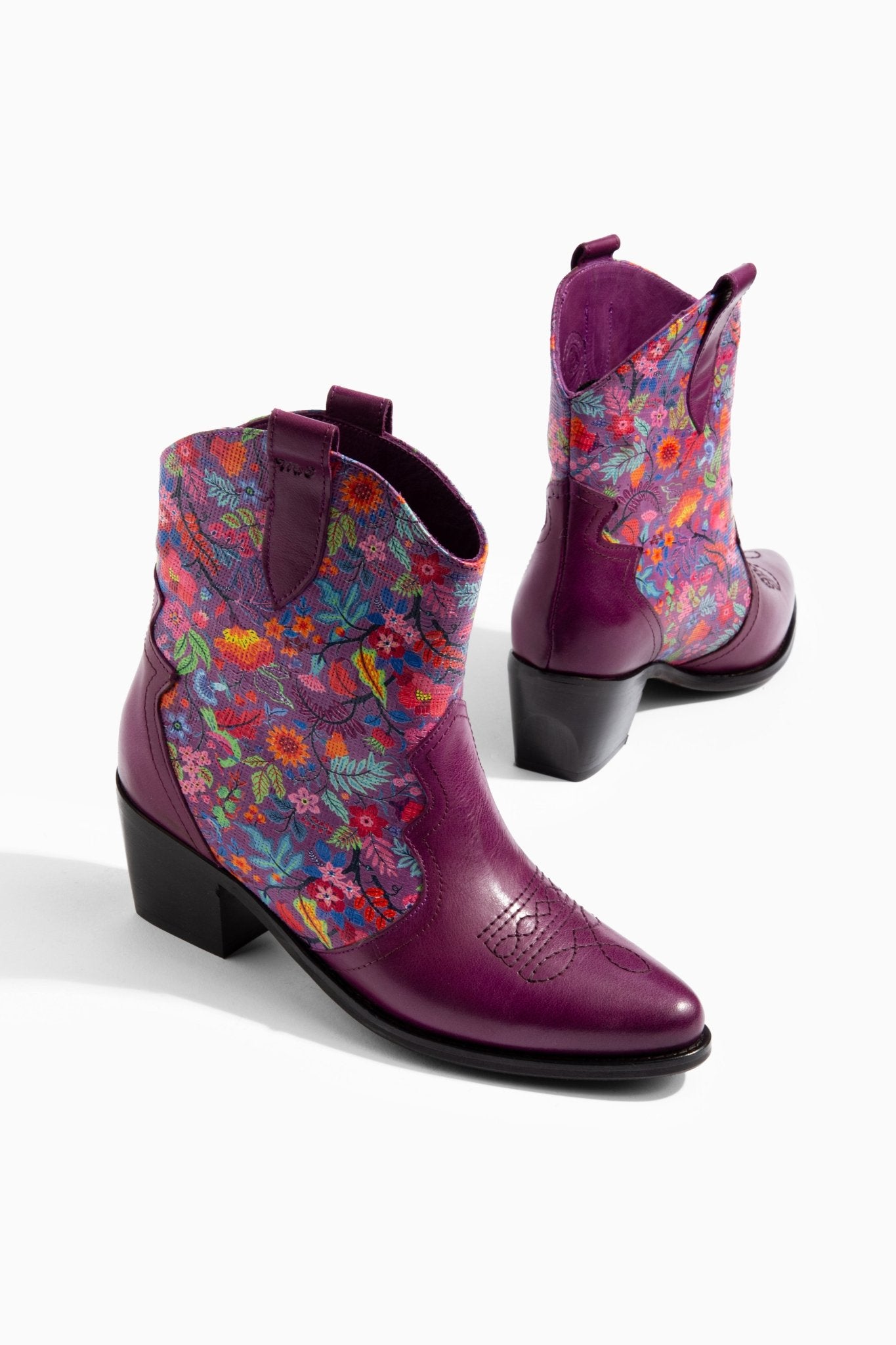 Ms Sucra Flora – Exklusive handgefertigte Damen Cowboystiefel aus hochwertigem Echtleder - Ms Sucra
