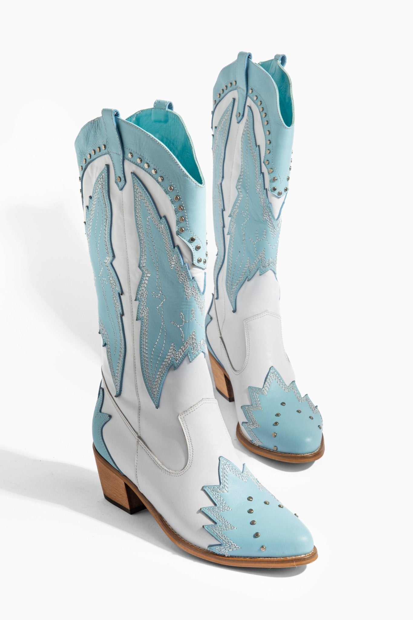 Ms Sucra Sky - Exklusive handgefertigte Damen Cowboystiefel aus hochwertigem Echtleder - Ms Sucra