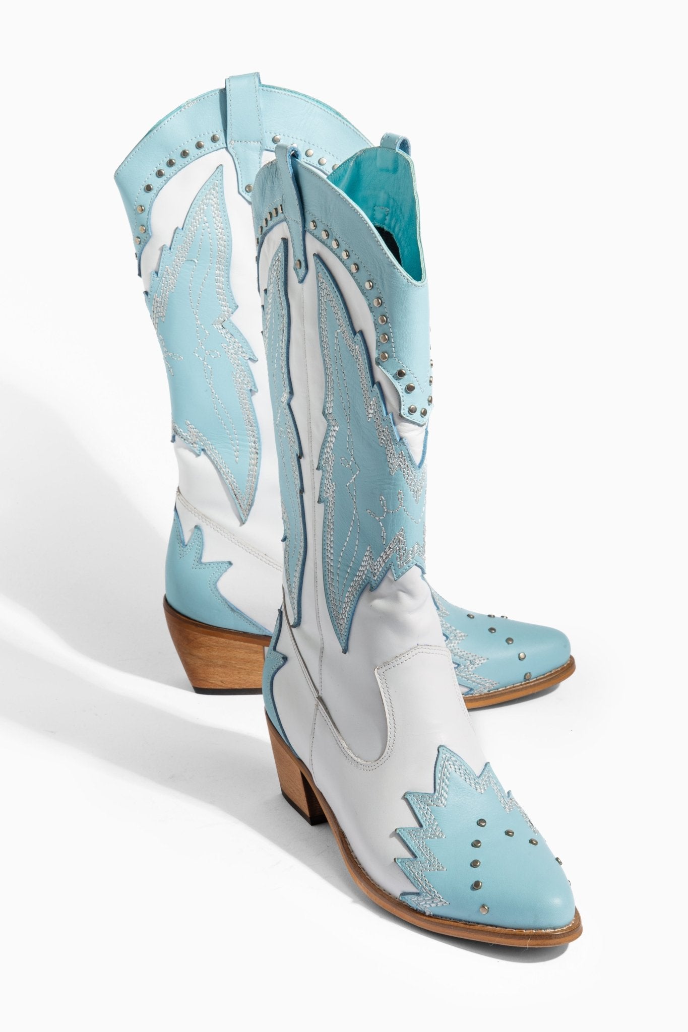 Ms Sucra Sky - Exklusive handgefertigte Damen Cowboystiefel aus hochwertigem Echtleder - Ms Sucra