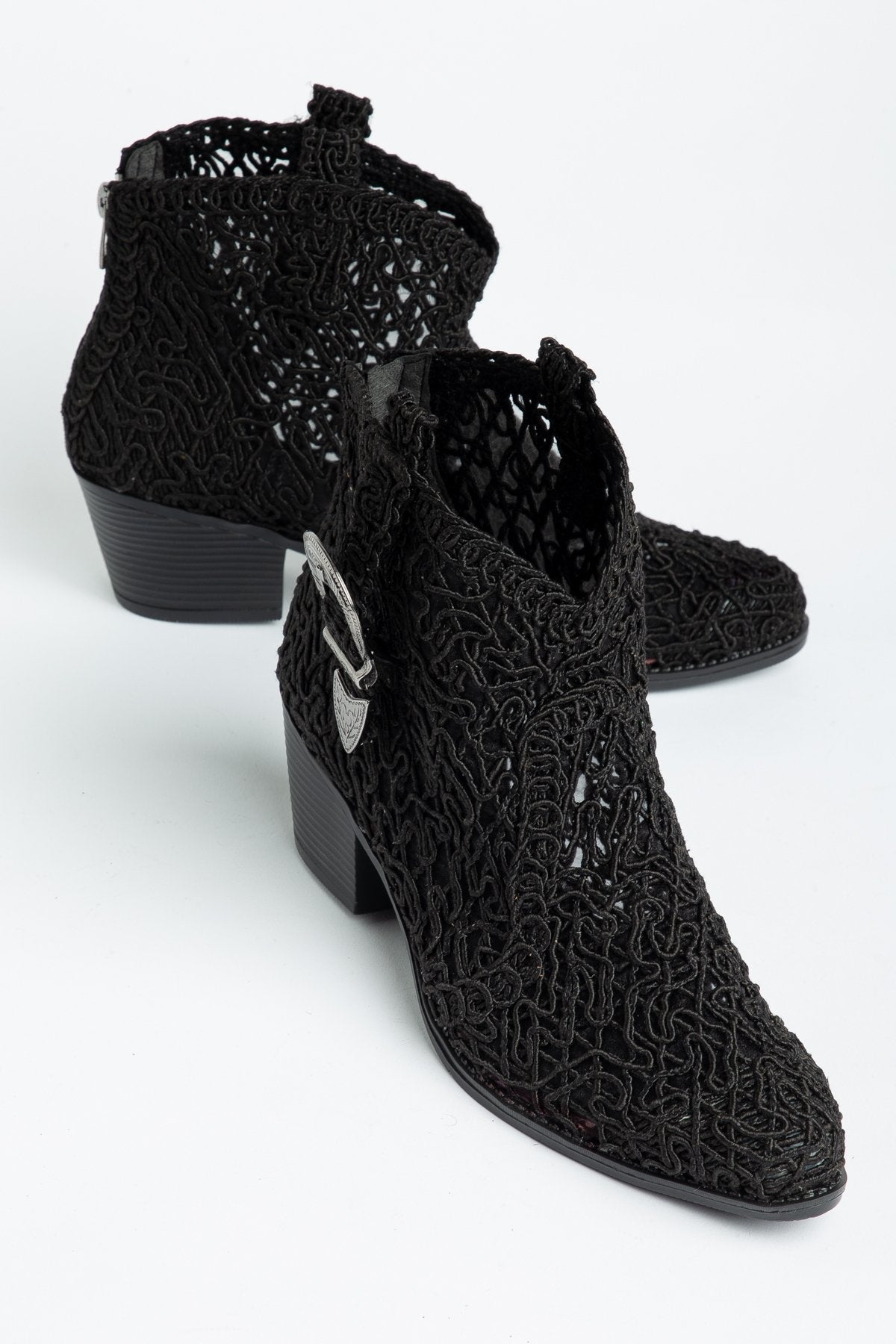 Luftige Sommer-Cowboy Boots für Damen – Häkel Ankle Boots mit Schnalle für Hochzeit, Alltag & heiße Tage - Ms Sucra