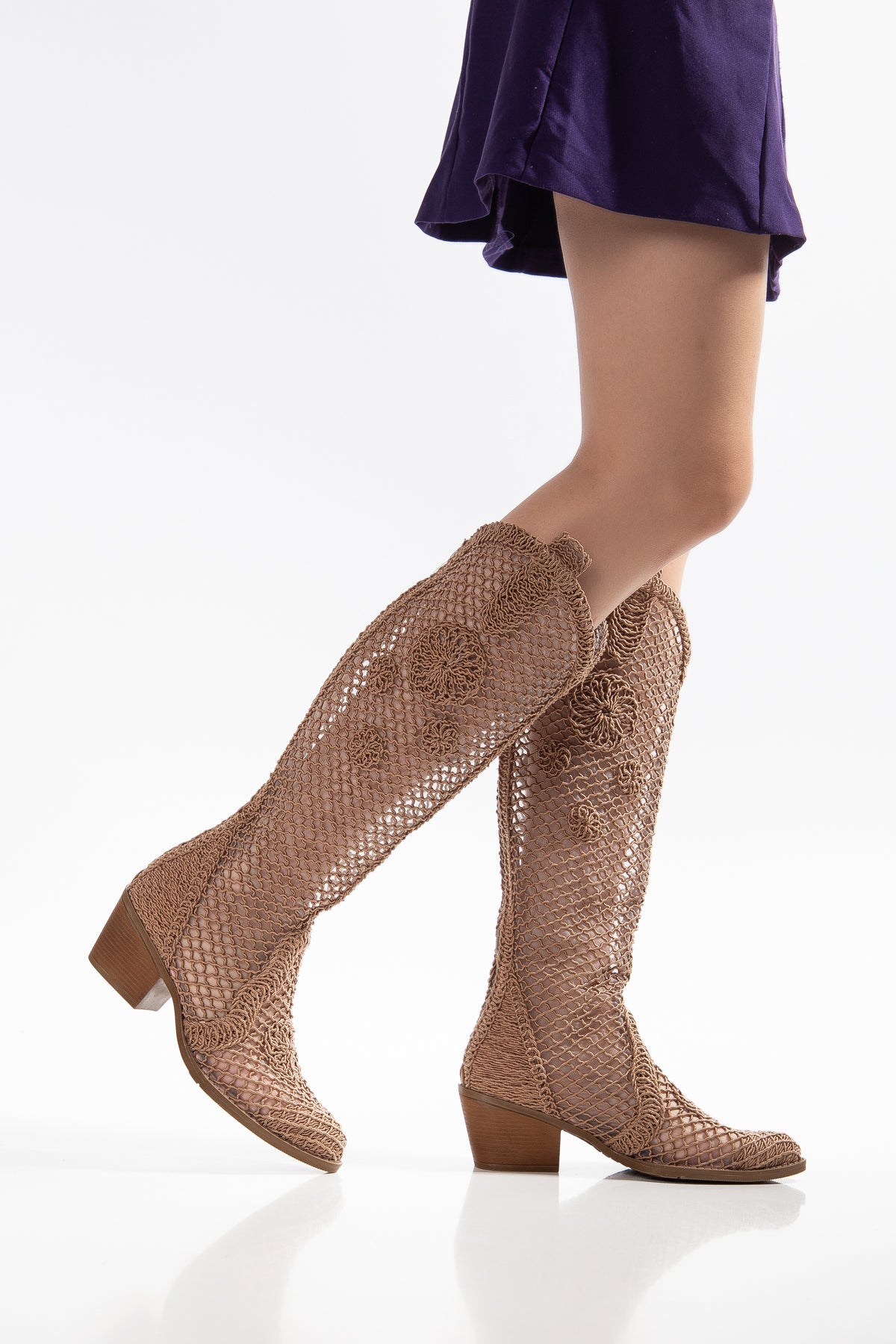 Luftige Sommer-Cowboystiefel für Damen – Häkel Western Boots für Hochzeit, Alltag & heiße Tage - Ms Sucra