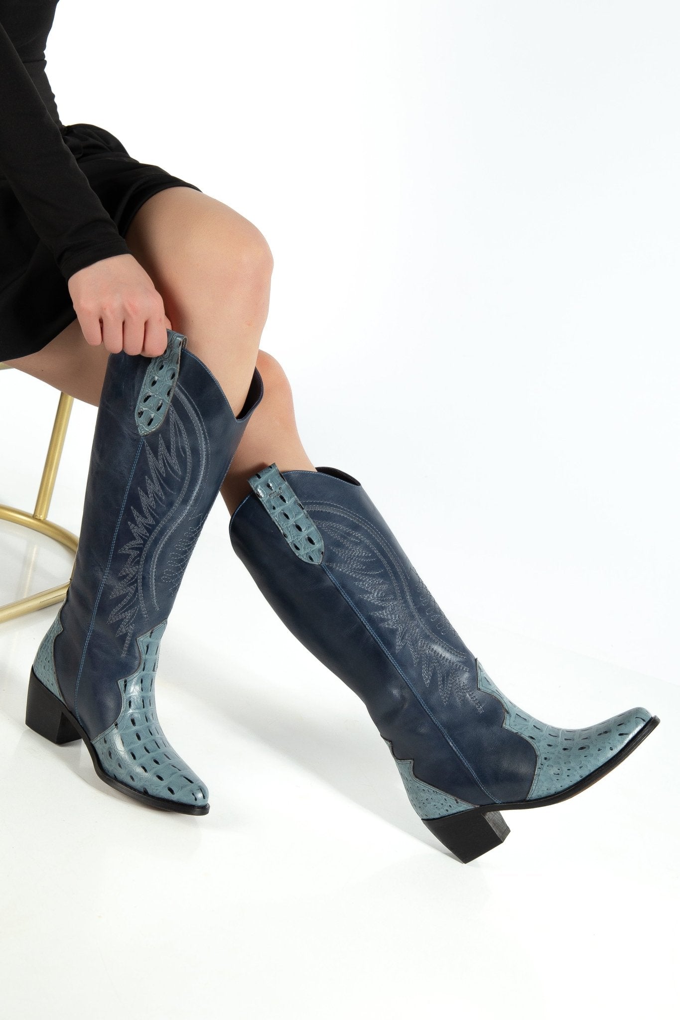 Ms Sucra Cobra - Exklusive handgefertigte Damen Cowboystiefel aus hochwertigem Echtleder - Ms Sucra