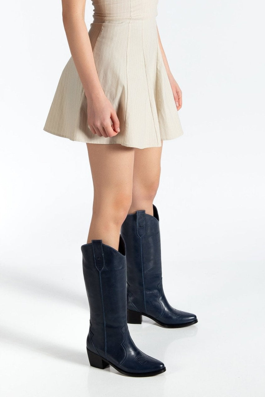 Ms Sucra Frontier - Exklusive handgefertigte Damen Cowboystiefel aus hochwertigem Echtleder - Ms Sucra